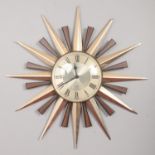 A retro Metamec starburst wall clock.