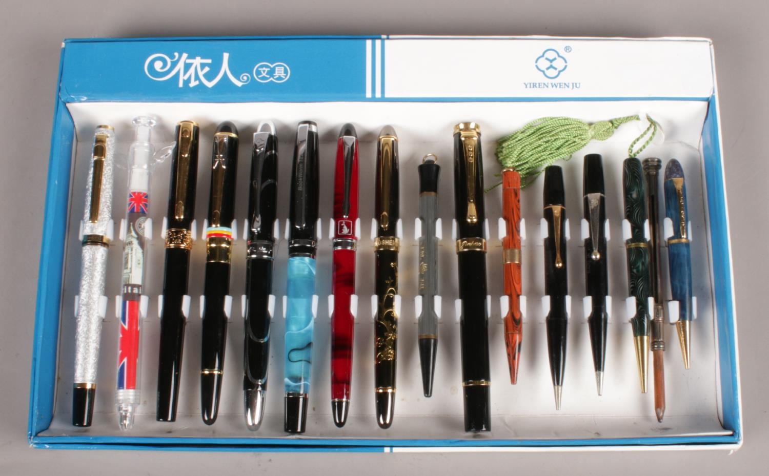 A Collection of Mostly Oriental Modern Fountain Pens and Mechanical Pencils.