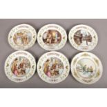 Six Aynsley Christmas Plates (1979-84) designed by Laurence Woodlouse. Condition Good, Two