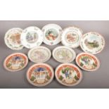 A collection of yearly Royal Doulton and Wedgewood plates depicting Christmas Scenes. Condition