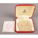 A Boxed Ciro String of Pearls, on a Yellow Metal Clasp. Complete with Booklet on 'The Care of Your