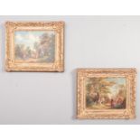 Two Oil on Canvas Paintings by Louis Jennings in Gilt Frames depicting Countryside Scenes. Size of