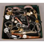 A tray of ladies and gents dress watches. To include Timex, Ingersoll & Pulsar etc.