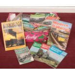 A collection of Railway magazines. Trains illustrated 1957, The Railway Magazine 1957, Modern