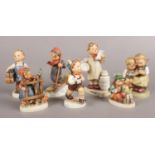 Seven W. Goebel Figures, made in West Germany, all of children. Includes 'Little Pharmacist', '