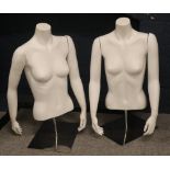 A pair of shop mannequins on chrome stand. (81cm tall)