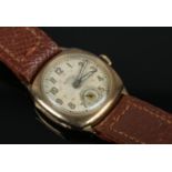 A Rotary 9ct gold manual wristwatch. Running.