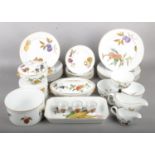 A Comprehensive Royal Worcester Evesham Dinner Service, including Serving Dishes, Lidded Tureen