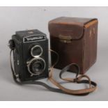 A vintage Voigtländer Brilliant camera in original case.