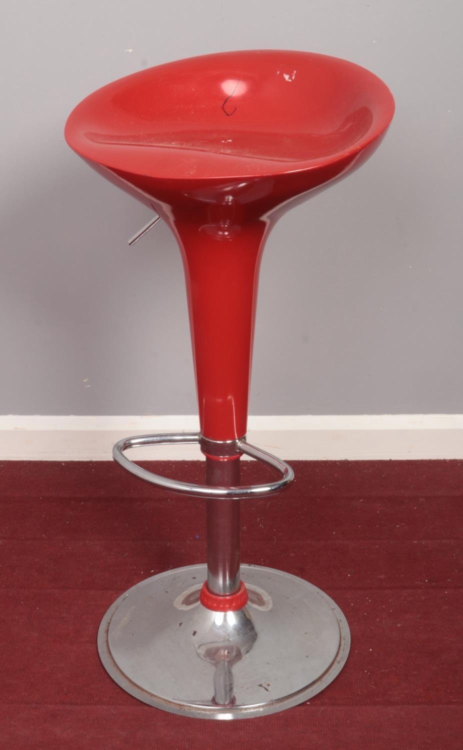 A retro style bar stool.
