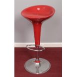 A retro style bar stool.