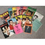 A collection of Elvis Presley ephemera. Elvis magazine The Official fan club memorial issue The