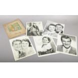 A group of vintage film star photographs. Gary Cooper, John Boles etc. To include a Henry Kensitas