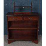 A Mahogany Wall Bookcase with Two Small Drawers, together with a Small Wall Shelf.