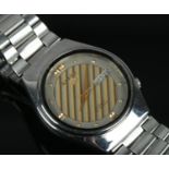 A Seiko stainless steel automatic wristwatch. Running.