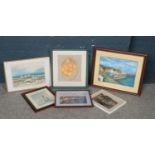 A group of assorted framed watercolours/ oils on canvas. Vasan, Bryan Hayes, M. Cameron etc.