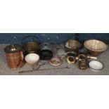 A quantity of miscellaneous. Including riding crop, jam pans, copper coal scuttle, puncheons, etc.