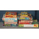 A quantity of vintage games and toys. Including Mousetrap, Avion Acrobatico Mark-I, Lost Valley of