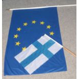 An assortment of European Flags. To Include: Germany, Spain and Ireland.