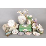 A collection of Various Ceramics. To include a Reticulated Pitcher Jug, Lidded Tureen and Hand