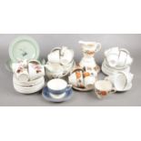 Two boxes of Assorted Part Tea Sets. To include Cups, Saucers and Milk Jugs.