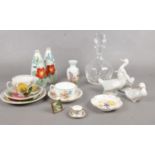 A group of miscellaneous. Royal Crown Derby, NAO, Coalport etc