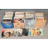Four boxes of records. Includes Elvis, Adam And The Ants, The Dubliners etc.