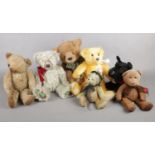 A group of vintage teddy bears. To include a Grisly Limited Edition 32/222 Mohair jointed bear, a