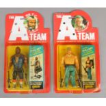 Two Galoob A Team figures John Hannibal Smith and Mr T, boxed with accessories.