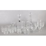 A group of assorted cut crystal glassware's. Edinburgh Crystal, Dartington, Stuart etc