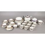 A twenty seven piece early Worcester tea ware set. To include, teapot, tea bowls, cream jug and