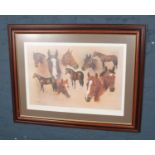 A large framed Desmond Fallon limited edition horse racing print, The Classics.