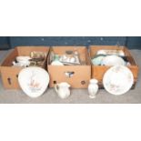 Three boxes of miscellaneous. Royal Doulton, Aynsley, Eastgate pottery etc