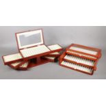 Two Wooden Hinged Pen Collector Storage Boxes.