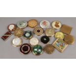 A group of 20 Vintage Powder compacts. To include Stratton, Kigu, Melissa etc