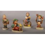 Four Goebel ceramic figures. Good condition.