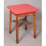 A vintage pub table with Formica top. (56cm x 56cm x71cm)