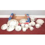 A Johnson Bros thirty two piece part dinner/tea service. To include teapot, tureen, sugar and milk