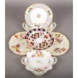 A Collection of Hand Painted Plates. Includes examples from Davenport in the Imari Pattern. Most