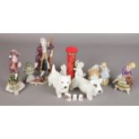 A Collection of Named Ceramics. To include a Beswick West Highland Terrier and examples from the