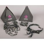 Three pieces of Erickson Beamon jewellery. Including choker formed as a bow, collarette and