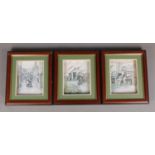 A Set of Three Framed '3D' Prints by ML Clarkson of 'Piano Practice', 'Yesterday's News' and '