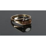 A 9ct gold smoky quartz ring size N. Gross weight 3g.