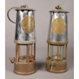 Two miners lamps made by the Protector Lamp & Lighting Company Ltd. Both are Eccles and type 6 &