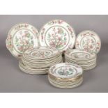 A collection of Johnson Bros 'Indian Tree' plates. Various sizes. (25.5cm, 20.5cm, 16cm diameter)