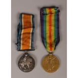 A pair of WWI medals; The Victory Medal and British War Medal, issued to 47418 PTE M Bolton, York