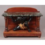 A 19th century carved mahogany blackamoor console table in the manner of Gillows. 92cm x 122cm x