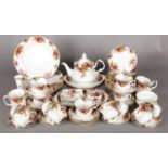 A collection of approximately fifty pieces of Royal Albert Old Country Roses, together with a