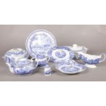 A collection of mainly Spode 'Italian' ceramic's. Teapot, lidded tureen, milk jug etc.