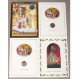 1997, 1998x2 & 1999 Isle of Man Elizabeth II Christmas 50p pieces (T.E. Brown, Manx poet '97,